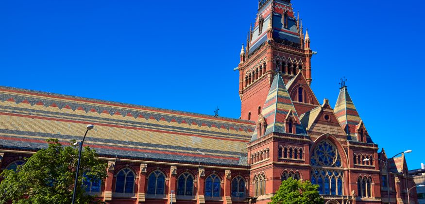 Harvard University historic building in Cambridge